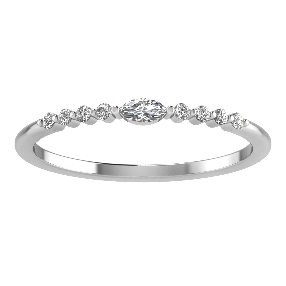 Classic Round and Marquise Tiara Band